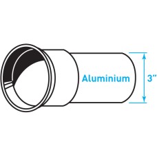 Truck Exhaust 20º Expanded Lipped Flange, Aluminized Steel - 3" Diameter